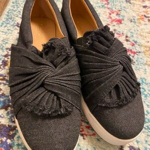 Catherines Black Twisted Slip-On Flats
